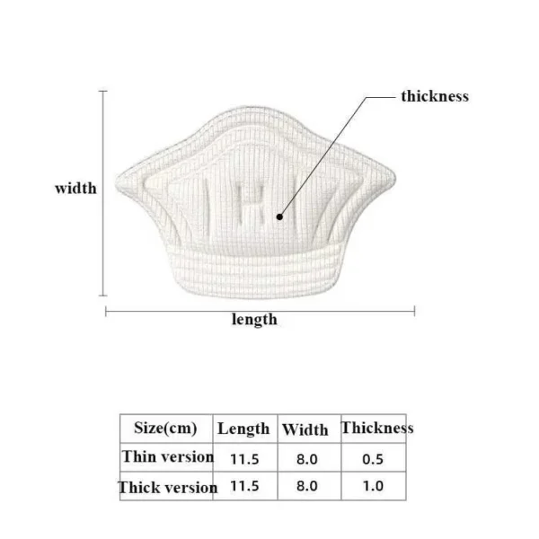 Heel Pads Insoles (2 PAIR) 4 Pcs - Image 3